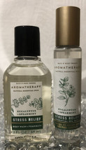 Bath &amp; Body Works Aromatherapy STRESS RELIEF Body Wash &amp; Mist Travel Siz... - £11.47 GBP