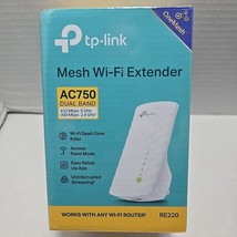 TP-Link WiFi Extender with Ethernet Port, Dual Band 5GHz/2.4GHz (RE220) - $29.69