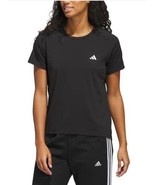 Adidas Womens Top Black Short Sleeves Stretch Moisture-Absorbing Crewnec... - $50.59 CAD