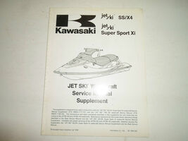 1994 Kawasaki SS X4 Super Sport Xi Service Manual Supplement MINOR WATER... - $145.65 MXN