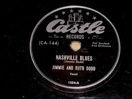 Jimmie And Ruth Dodd Nashville Blues Silver Dollar 78 Rpm Phono Record C... - £19.65 GBP