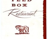 Feed Box Restaurant Menu  &amp; Napkin Roanoke Virginia 1960s Lakeview Motor... - $39.72