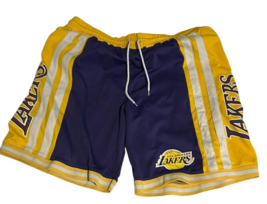 Vtg Los Angeles Lakers NBA Brand Drawstring Basketball Game Shorts Size XL - €41,25 EUR