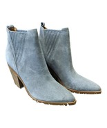 Marc Fisher Gadri Gray Suede Ankle Gore Panels Pointed Toe Women's Shoes Size 7 - $34.27