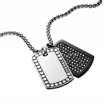Diesel Stainless Steel Double Dog Tag Necklace DX1169040 BNWT/Gift Box $105 - £72.18 GBP