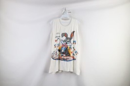 Vintage 90s Womens OSFA Oversized Spell Out Bugs Bunny Sleeveless Beach T-Shirt - £35.57 GBP