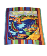 Vintage Ralph Lauren Silk Scarf Multi Color Sail Boats Beach 34 1/8&quot; x 3... - $1,090.86 MXN
