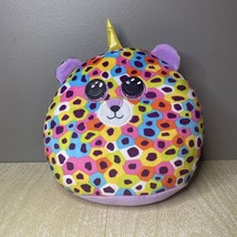 2021 TY Squish-a-Boos GISELLE Rainbow Leopard Cushion Pillow 9&quot; Plush - $7.70