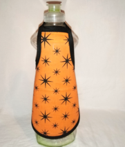 HALLOWEEN Black Stars On Orange Fabric  Soap Bottle Dish Apron 1PC - $89.55 MXN