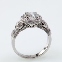 1.77 Carat Diamant Brillant Rond 18k or Blanc Fiançailles Taille Bague 6.25 - £6,601.29 GBP