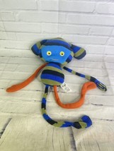 BEE ODD Plush Stuffed Toy Doll Alien Striped Stripes Blue Green Orange Floppy - £41.54 GBP