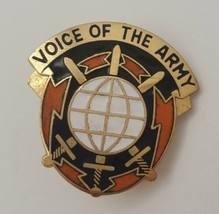Voice of the Army Signal Command IRA Green Inc. Vintage Military Pin - £15.41 GBP