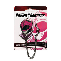 Mighty Morphin Power Rangers Pink Slayer Luxury Enamel Pin Figure Chain Bandai - £40.20 GBP