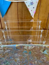 Aredpoook Acrylic Display Risers, 3 Tier Perfume Organizer 12 x 9 x 6 in. - $15.59