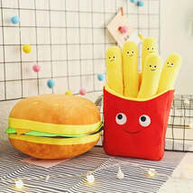 1pc, Cartoon Hamburger Pillow Toy - Fun Sofa Pillow and Photography Prop for Kid - $5.31+