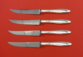 Willow by Gorham Sterling Silver Steak Knife Set 4pc HHWS  Custom Made 8 1/2&quot; - £224.06 GBP