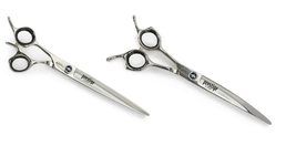 Prestige Pro Grooming Lefty Shears 7 inch Straight, Curved or Set of Both (Both) - £174.17 GBP+
