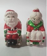 Vintage Santa Claus and Mrs. Claus Salt and Pepper Shakers - $18.66
