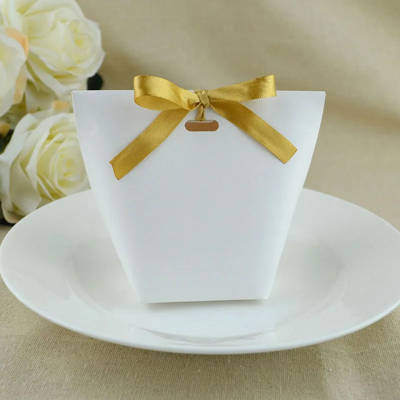 25/50pcs Blank Kraft Paper Bag White Black Candy Bag Wedding Favors Gift... - $150.60