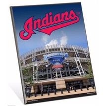 MLB Cleveland Indians Stadium Premium 8&quot; x 10&quot; Solid Wood Easel Sign - £7.79 GBP