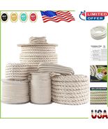 Premium 100% Cotton Twisted Rope - 50ft Heavy-Duty Cord for All DIY Proj... - $1,105.91 MXN