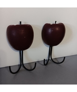 Set of 2 Wood Apple Wall Hook/Hanger Key Holder  - $21.05 CAD