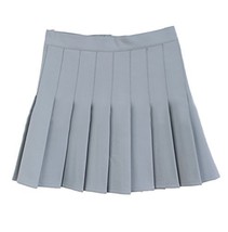 Women High Waist Solid Pleated Mini Slim Single Tennis Skirts ( M, Grey) - £17.33 GBP