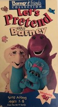 Barney Lets Pretend With barney(VHS,1993)TESTED-RARE VINTAGE-SHIPS N 24 Hours - £37.75 GBP