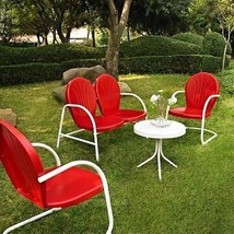 4pc Patio Furniture Clearance Set Outdoor Garden Yard Coffee Table Chairs Metal - £496.55 GBP