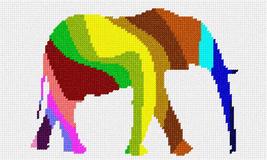 Pepita Needlepoint Canvas: Elephant Palette Silhouette, 10&quot; x 6&quot; - $50.00+