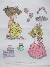 Fabric Squares 15&quot; x 17&quot; Vintage Precious Moments &quot;Princess&quot; 6 same squares $5 - £3.76 GBP