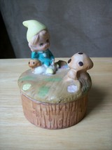 Homco 1995 Elf Trinket Box Figurine - £9.57 GBP