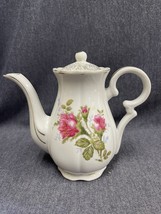 Vintage Unmarked Japan Moss Rose Teapot Tea Pot 5 1/4” Tall - £12.41 GBP