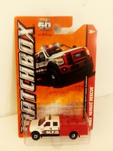 Matchbox 2013 #077 White & Red Ford F-550 Super Duty Mini Pumper Fire Truck MOC - $11.99
