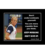 Inspirational Jennie Finch Softball Capable Quote Poster Print Wall Art ... - $22.99+