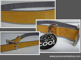Large Breed 26&quot; Leather Dog Collar Yellow NWT - £8.77 GBP