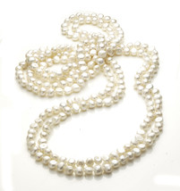 White Freshwater Pearl Endless Necklace 9-10mm- Baroque 100&quot; - £66.56 GBP