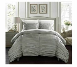 Chic Home Designs Aurora 3pc  Queen Comforter Set Gray T4101176-GC1 - £94.75 GBP