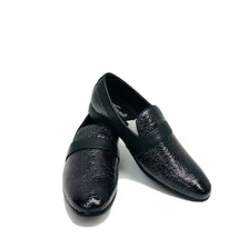 Amali Men&#39;s Black Slip Ons Loafers Shoes Crackled Metallic US Sizes 9 - 11 - £39.33 GBP
