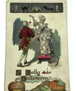 1907 Jolly Halloween,&quot; Washington&quot; Bobbing  Apples Black Cat Owl Bats ~C... - £39.35 GBP