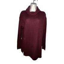 Vineyard Vines Textured Stitch Cowl Neck Wool Blend Sweater Red Wine Med... - $34.82