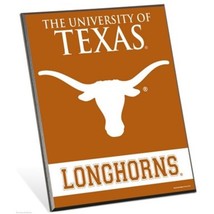 University of Texas Longhorns Logo Premium 8&quot; x 10&quot; Solid Wood Easel Sign - £7.86 GBP