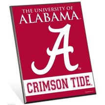 University of Alabama Crimson Tide Logo Premium 8&quot; x 10&quot; Solid Wood Easel Sign - £7.82 GBP