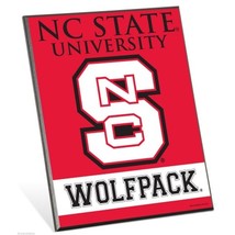 North Carolina State Wolfpack Logo Premium 8&quot; x 10&quot; Solid Wood Easel Sign - £7.82 GBP