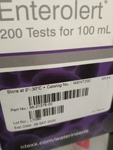 Idexx Enterolert, Exp Sep 28 2025,   200 Tests For 100ml Samples,   830 - $349.00