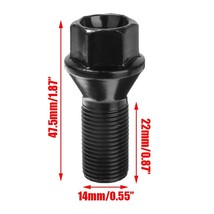 4pcs M14 x 1.25 Black Wheel Loc Lug Bolt Nut Steel 36136781151 For  X3 X5 E70 E7 - £88.80 GBP