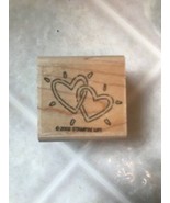 Stampin Up &quot;Interlocking Hearts&quot; Rubber Stamp 2002 - $8.78