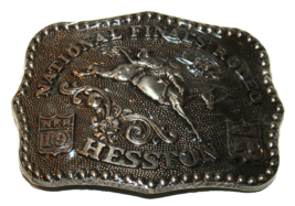 1986 Hesston NFR Limited Collector&#39;s Buckle Fred Fellows - New and Sealed - £18.72 GBP