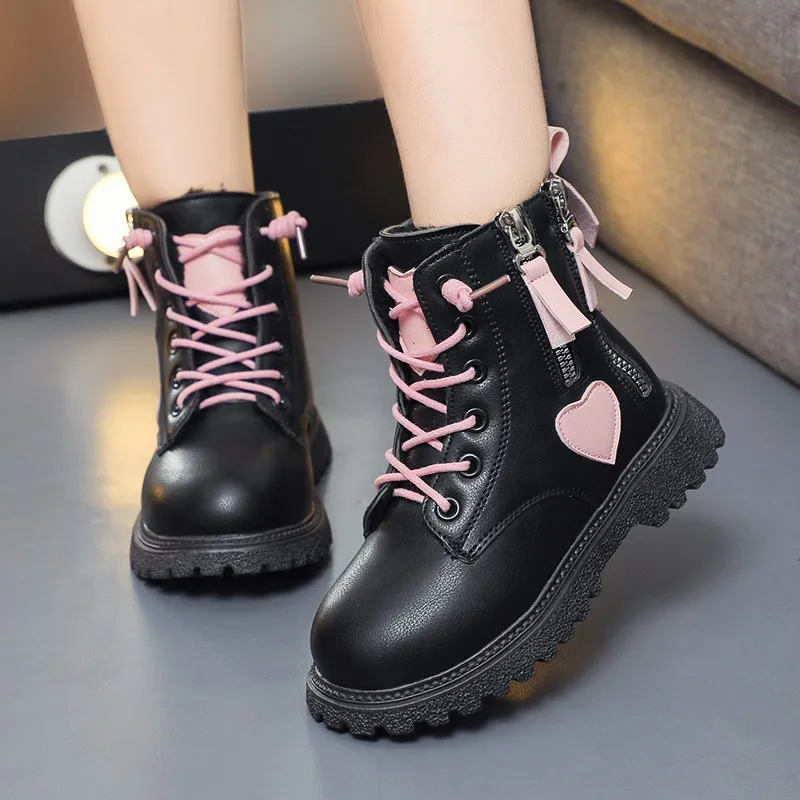 Girls Ankle Boots 2024 New Autumn and Winter Fashion Double Zip Beautiful  Non-s - £155.35 GBP