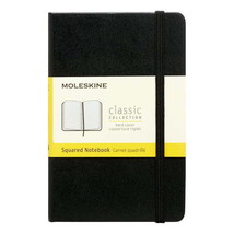 Moleskine Classic Square Pocket Notebook, Hard Cover, Black, 3.5 x 5 in. - $19.79